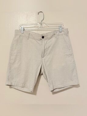 Jack & Jones Men's Light Beige Flat-Front Shorts